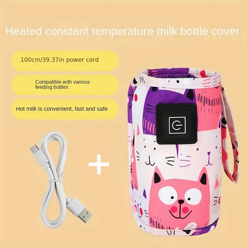 Portable USB Baby Bottle Warmer Sleeve – Adjustable Temperature