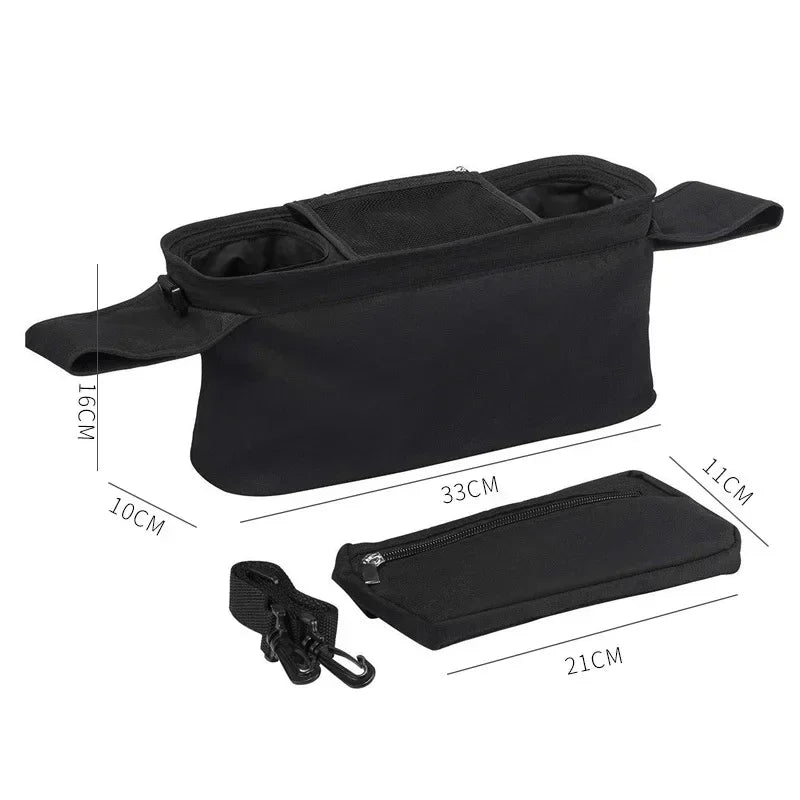 RoyalTots™ Stroller Organizer – Large Capacity Cup & Storage Bag