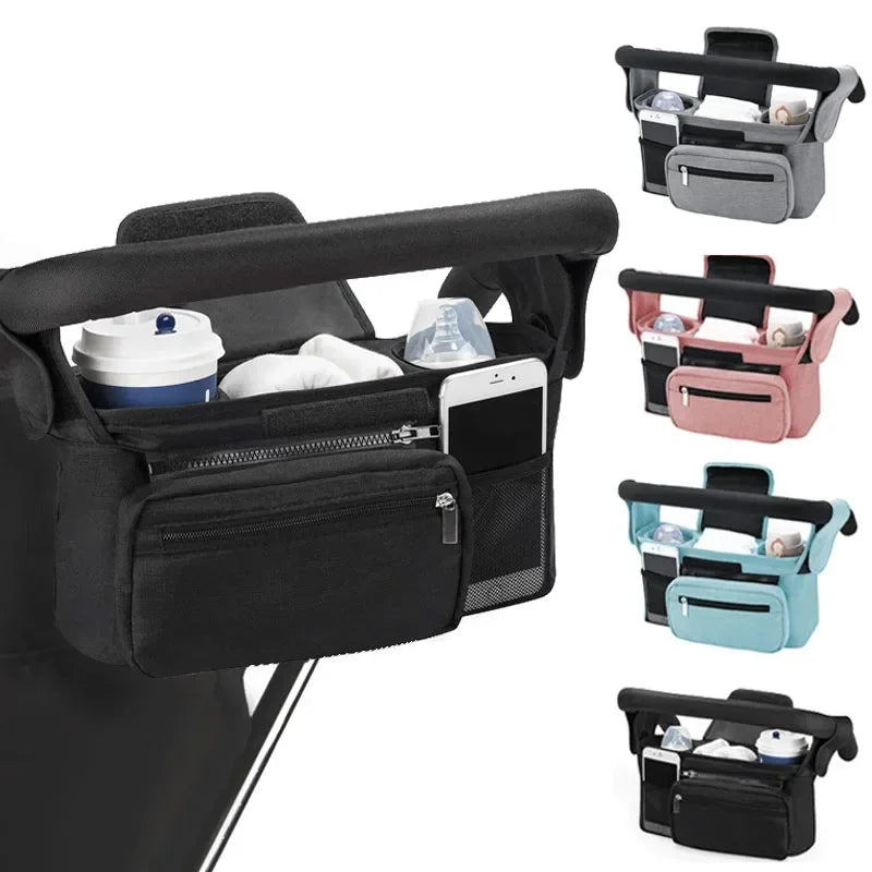 RoyalTots™ Stroller Organizer – Large Capacity Cup & Storage Bag