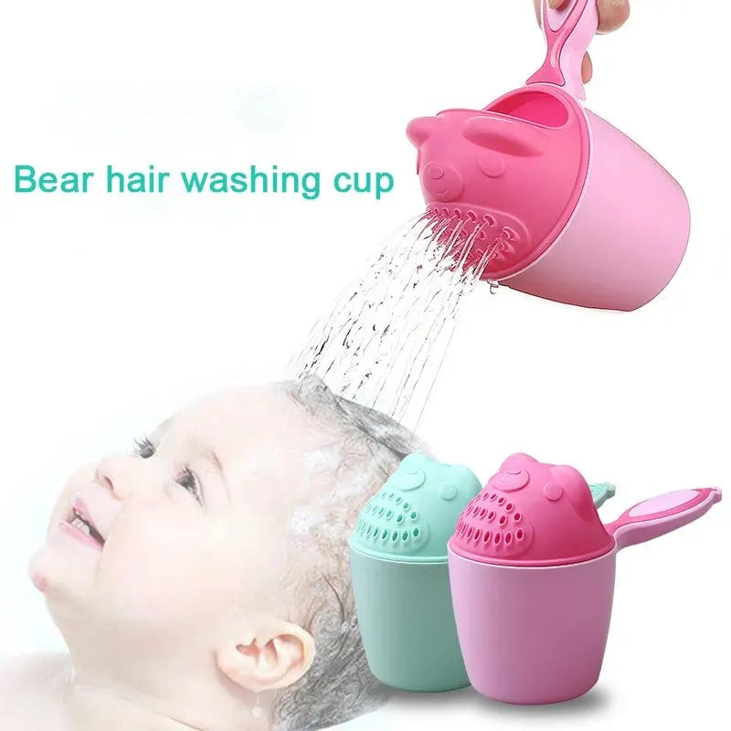 Gentle Bear Baby Bath Rinse Cup – Soft-Flow Shampoo Rinsing Cup