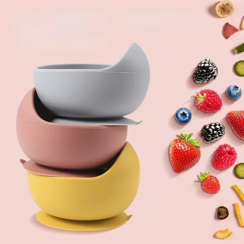 Premium Silicone Baby Feeding Set – Suction Plate, Bib, Spoon & Cup (BPA-Free)