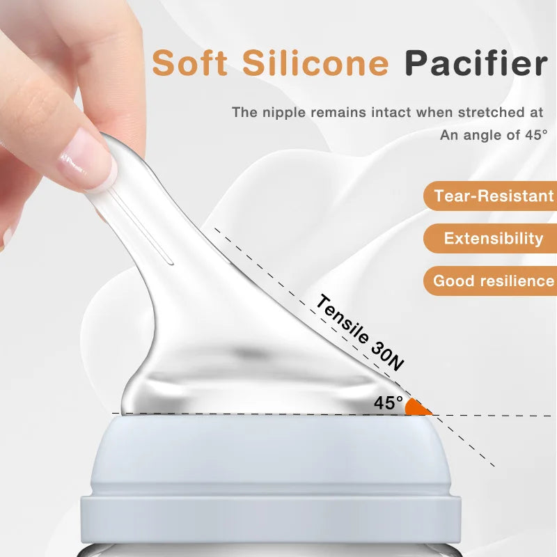 Premium Anti-Colic Glass Baby Bottle – 90ml / 160ml