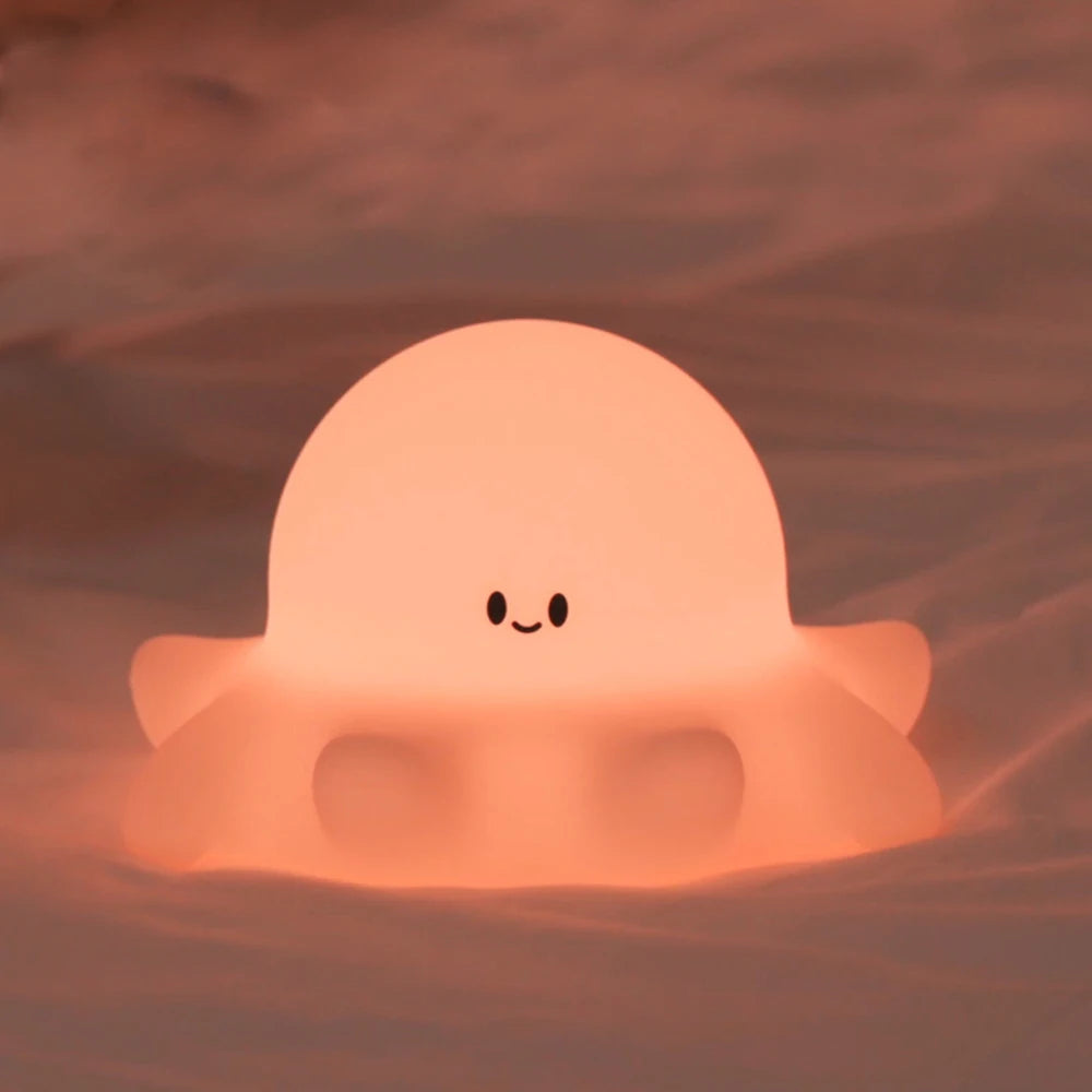 Premium Silicone Squishy Night Light – Soft & Dimmable Nursery Lamp