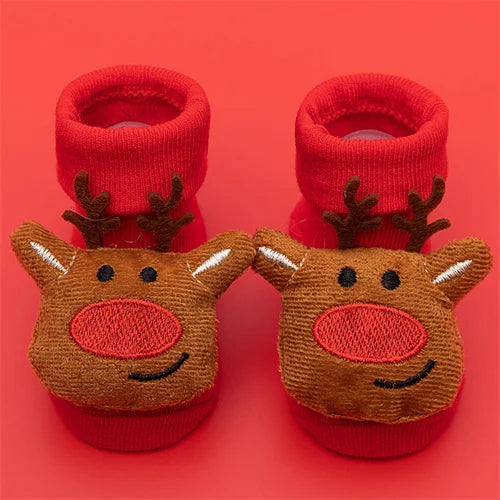 Cozy Christmas Baby Socks – Anti-Slip Cartoon Winter Warmers