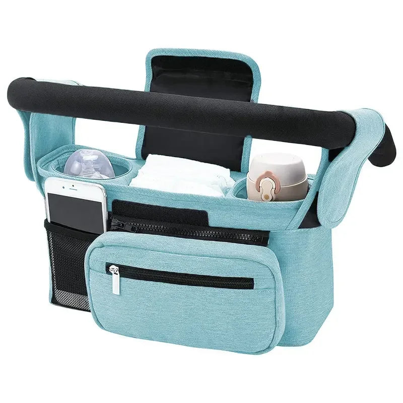 RoyalTots™ Stroller Organizer – Large Capacity Cup & Storage Bag