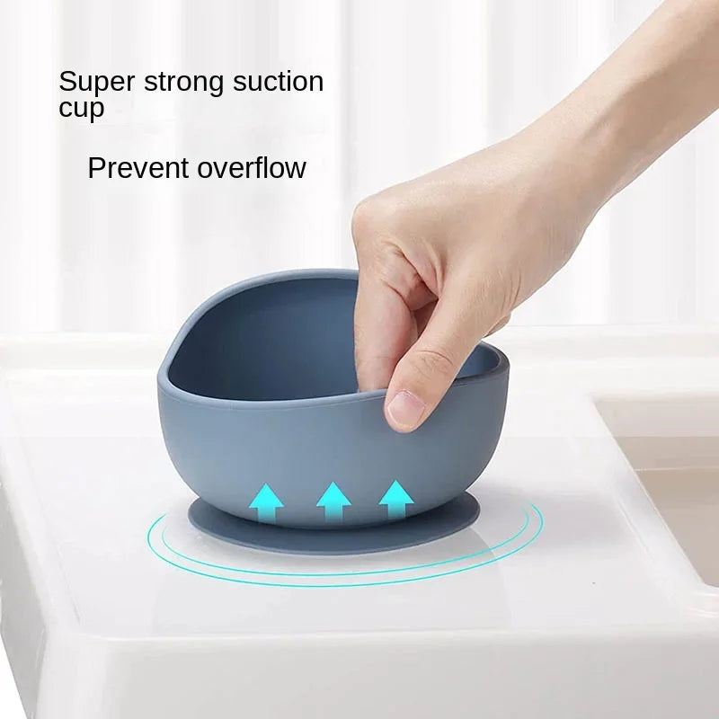 Premium Silicone Baby Feeding Set – Suction Plate, Bib, Spoon & Cup (BPA-Free)