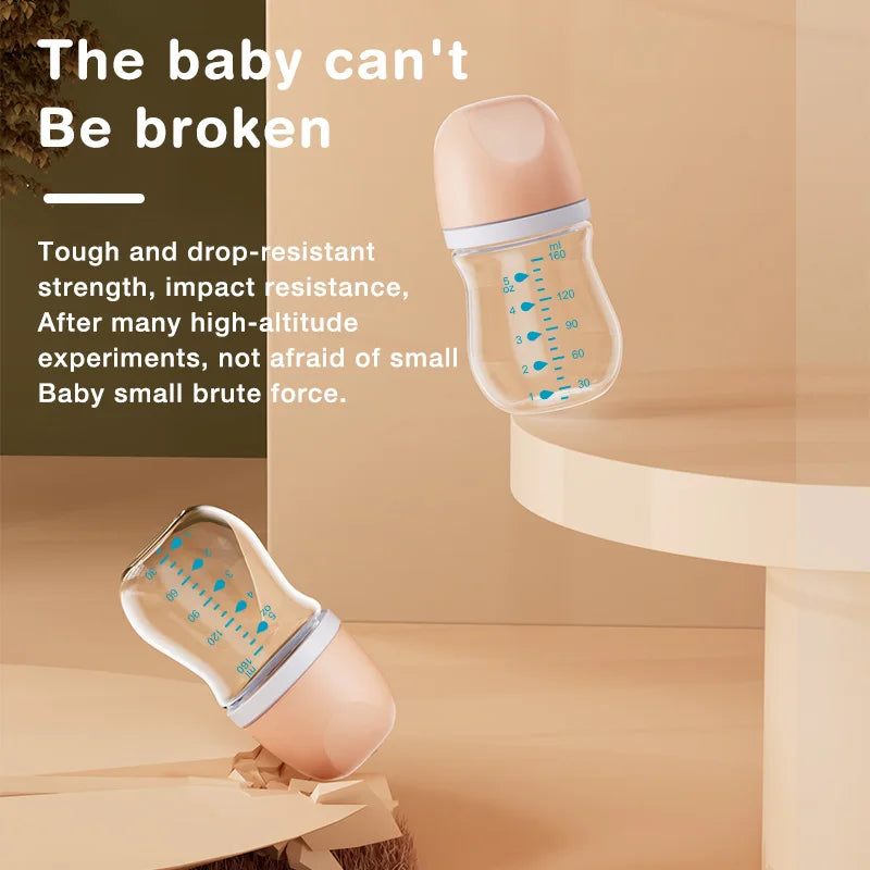 Premium Anti-Colic Glass Baby Bottle – 90ml / 160ml