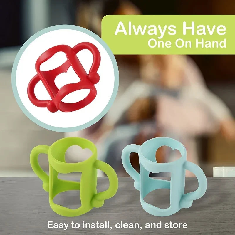 Easy Grip Baby Bottle Handle – Universal Soft Silicone Holder
