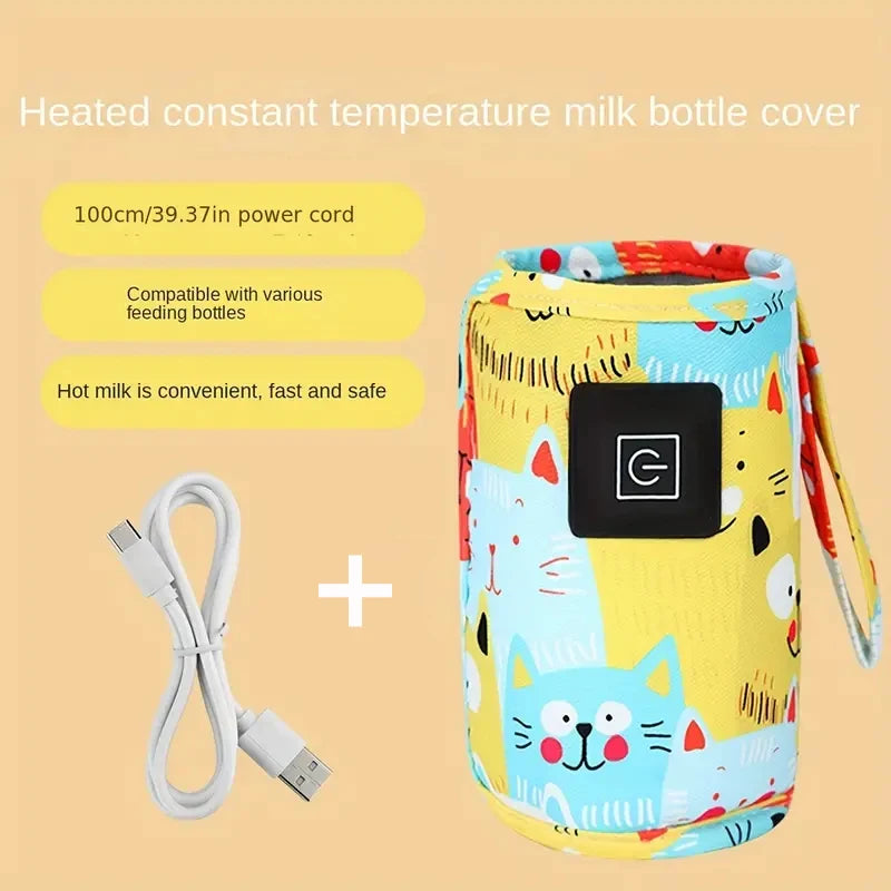 Portable USB Baby Bottle Warmer Sleeve – Adjustable Temperature