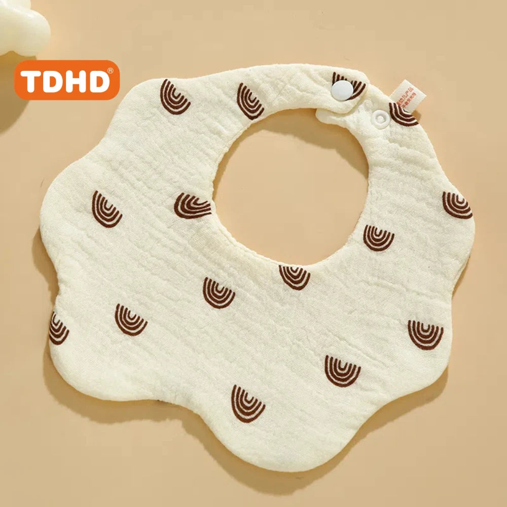 3-Pack Soft Cotton Muslin Baby Bibs – Super Absorbent 6-Layer Design