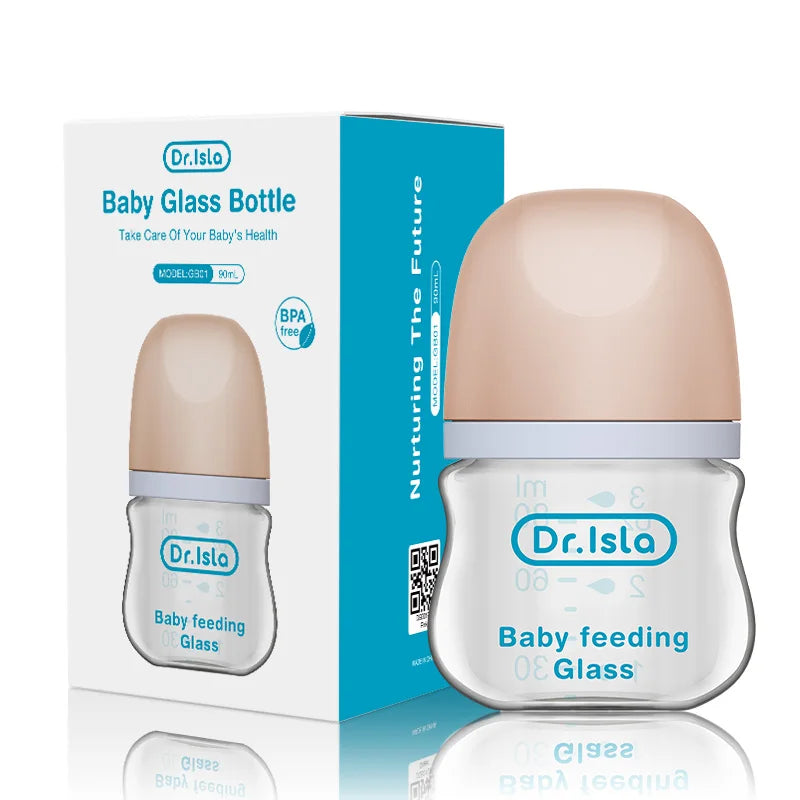 Premium Anti-Colic Glass Baby Bottle – 90ml / 160ml