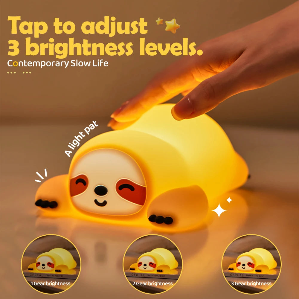 Premium Silicone Squishy Night Light – Soft & Dimmable Nursery Lamp