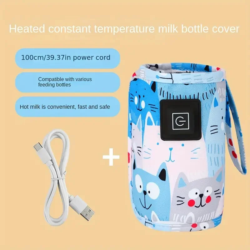 Portable USB Baby Bottle Warmer Sleeve – Adjustable Temperature