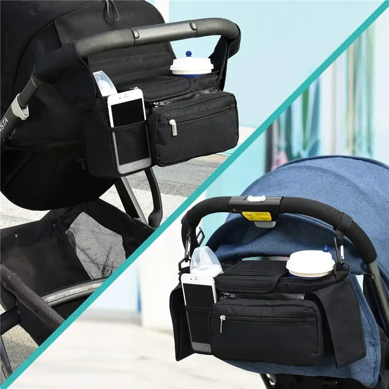 RoyalTots™ Stroller Organizer – Large Capacity Cup & Storage Bag