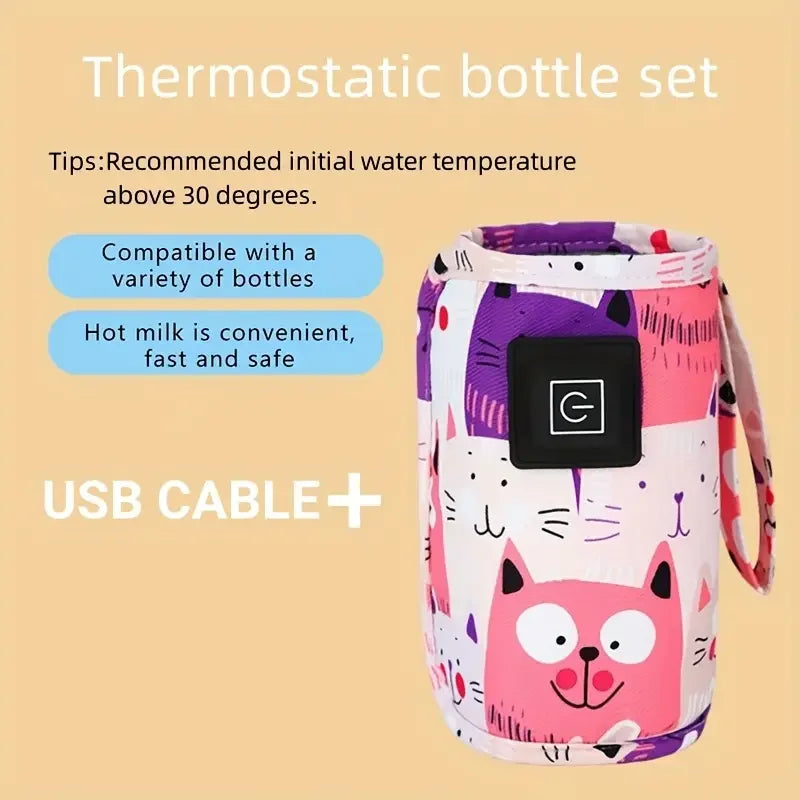 Portable USB Baby Bottle Warmer Sleeve – Adjustable Temperature