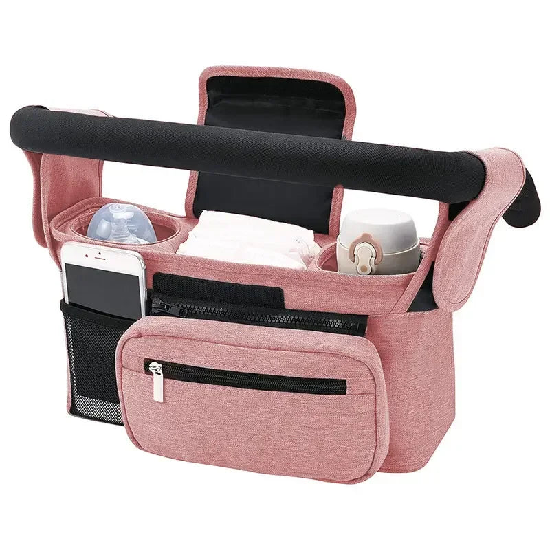 RoyalTots™ Stroller Organizer – Large Capacity Cup & Storage Bag